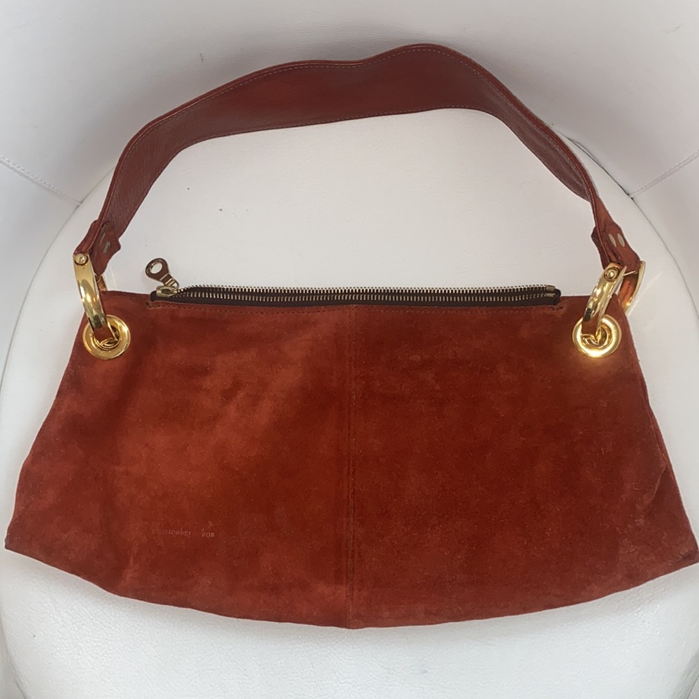 Christopher Kon | Rust suede leather small hobo - Picture 7 of 13